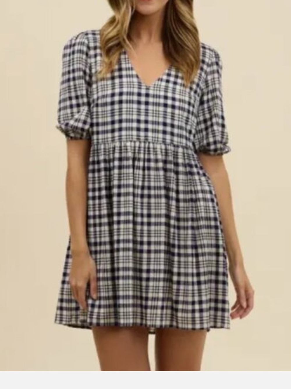 Park & Fifth Black and White Plaid Dress Size Small